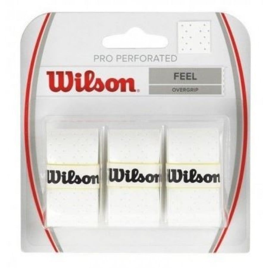 Blister Wilson 3 Overgrips Pro Blanc perfore