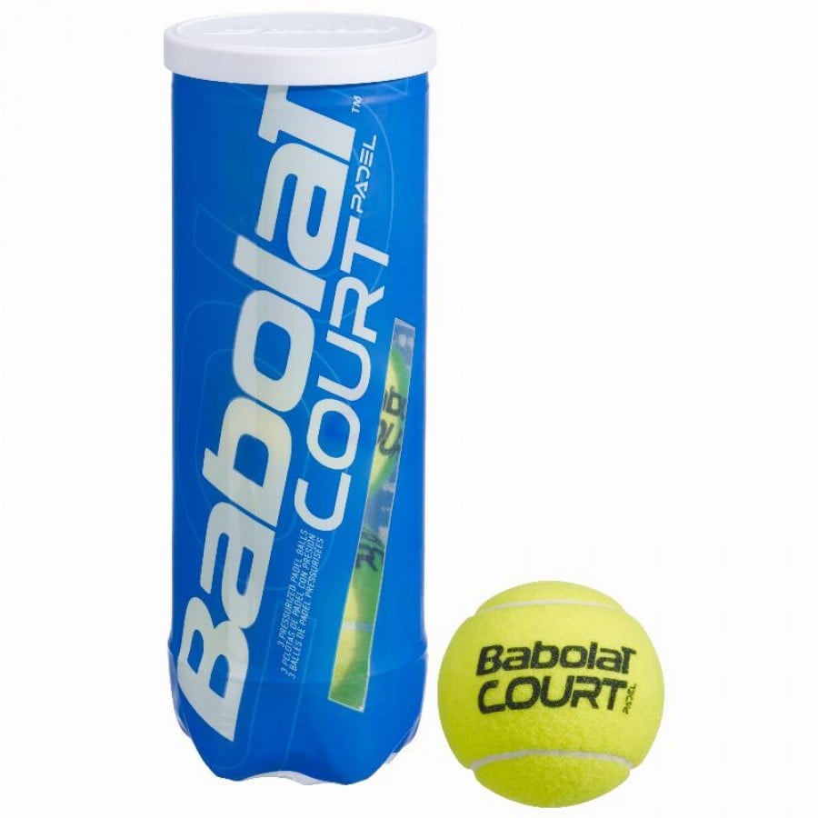 Bote de 3 Pelotas Babolat Court Padel