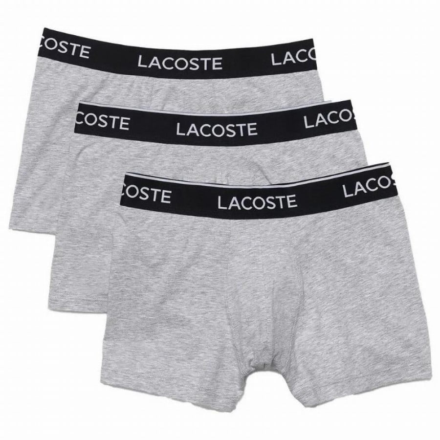 Boxers Lacoste Casual Gris Vigore 3 Unidades