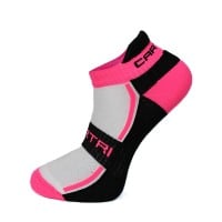 Cartri Slash Crew White Fuchsia Socks 1 Pair