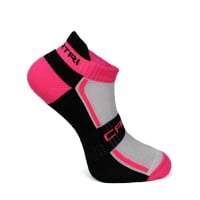 Cartri Slash Crew White Fuchsia Socks 1 Pair