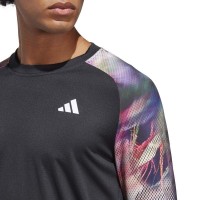 Camiseta Adidas Melbourne Manga Larga Multicolor Negro