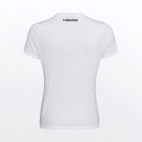 Camiseta Algodon Head Padel SPW Blanco Mujer