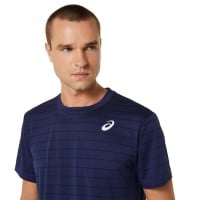 Camiseta Asics Court Stripe Marino Negro