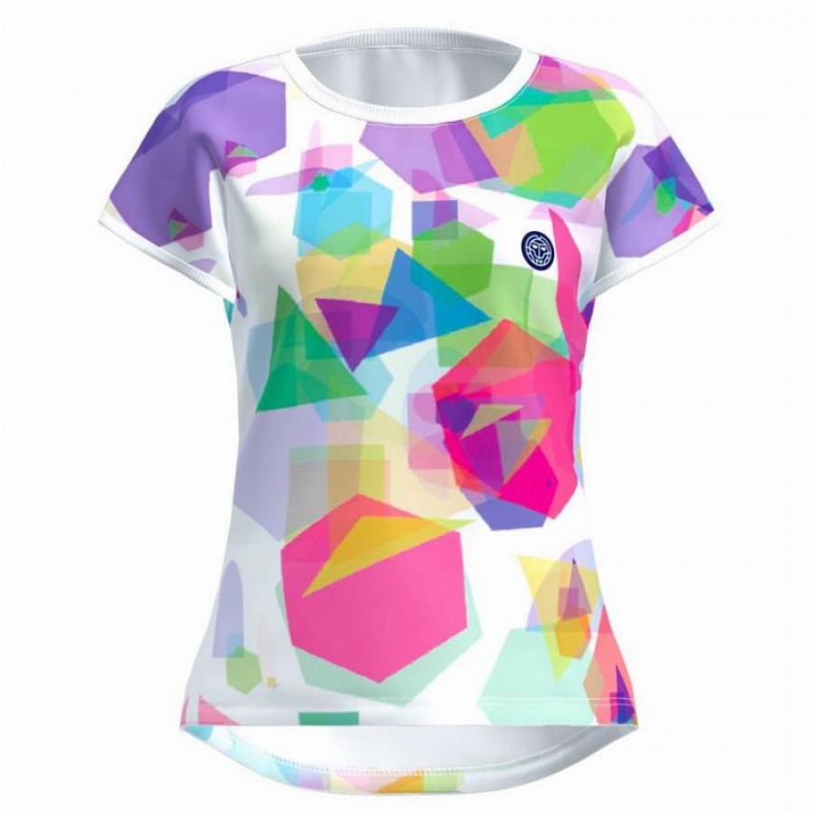 Camiseta Bidi Badu Kaleido Capsleeve Blanco Mix Mujer