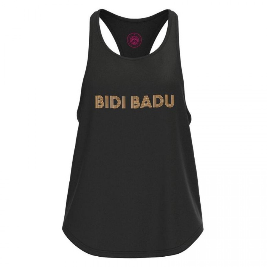 Camiseta Bidi Badu Paris Chill Negro Dorado Mujer