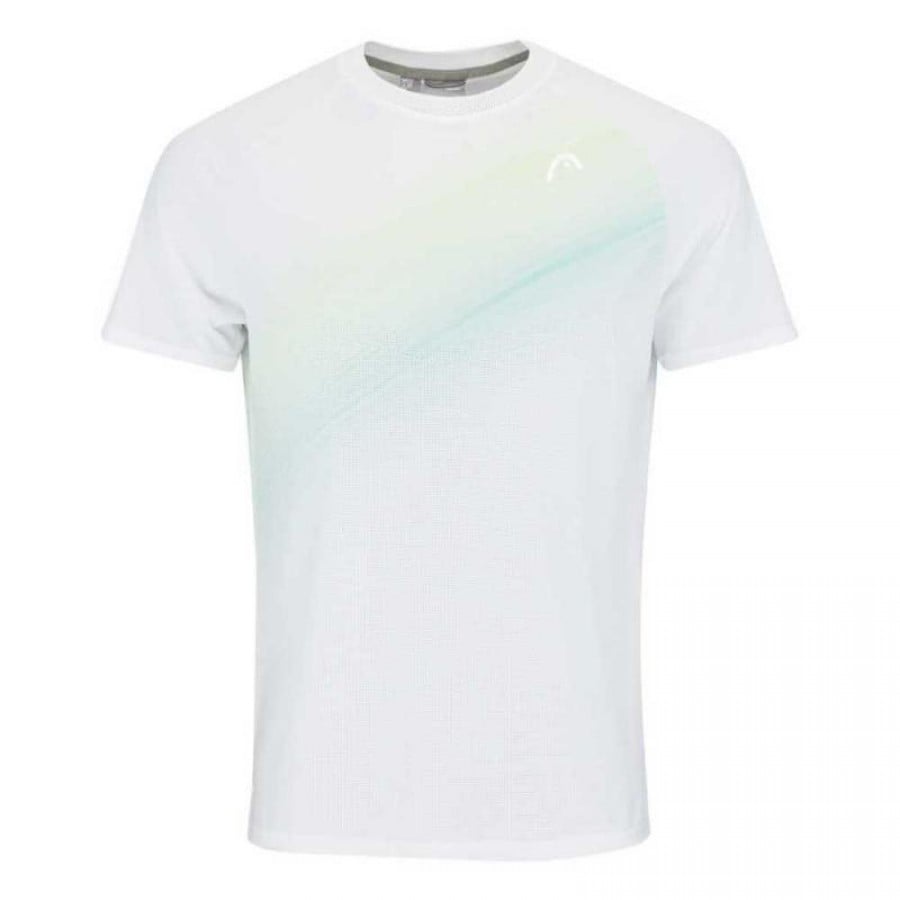 Camiseta Head Performance Blanco Verde Print