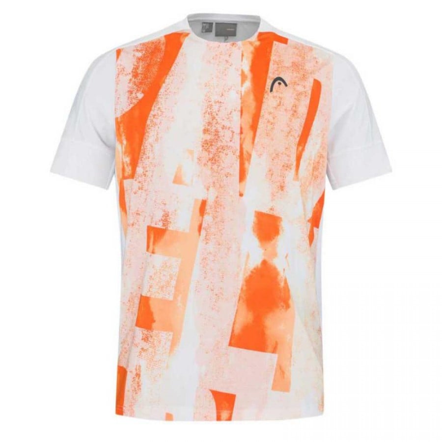 Head Tech T-shirt Orange Print