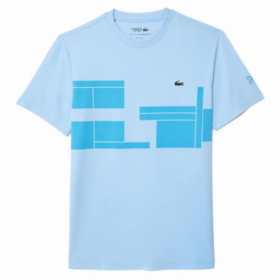 Camiseta Lacoste Novak Djokovic Ultra Dry Azul