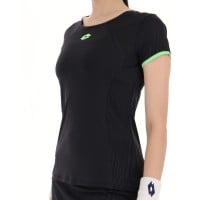 T-shirt Lotto Superrapida V Noir Vert Pomme Femmes