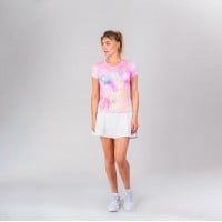 Camiseta Manga Bidi Badu Padel Eve Rosa Blanco