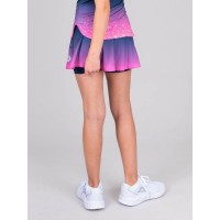 Bidi Badu Colortwist Printed Wavy Pink Dark Blue Junior Skirt