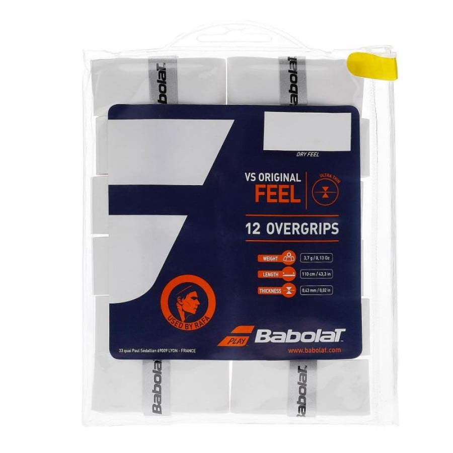 Overgrips Babolat Original Feel Blanco 12 Unidades