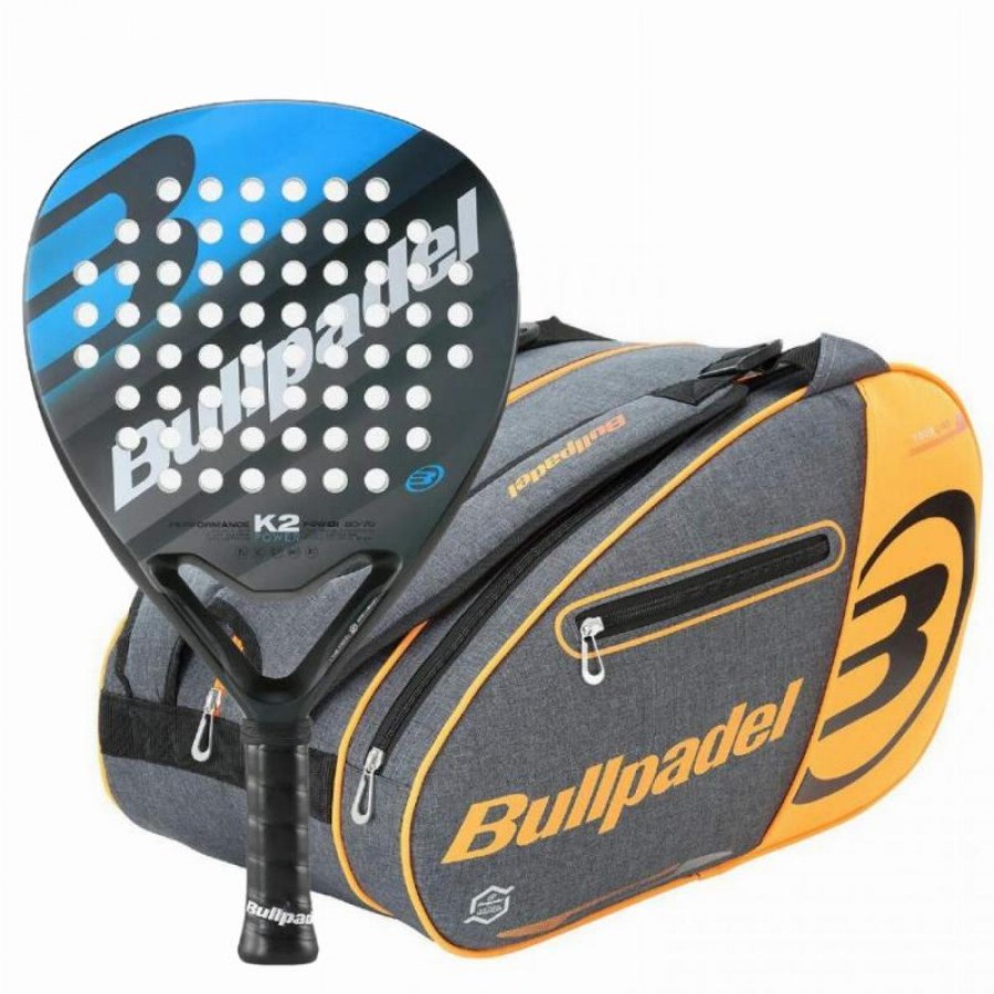 Pack Bullpadel K2 Power 2023 Racket and Bullpadel Orange Padel Bag