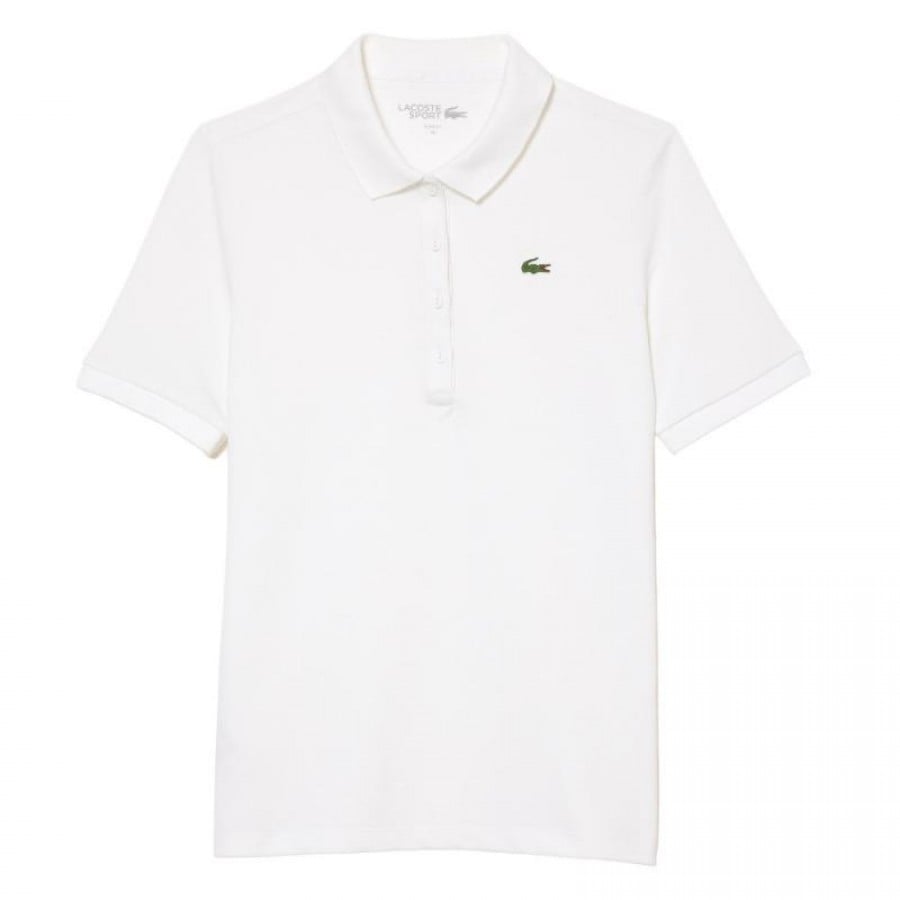 Polo Lacoste Pique Blanco Mujer