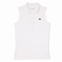 Polo Lacoste Ultra Dry Blanco Mujer