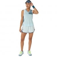 Short Asics Match Azul Mar Mujer