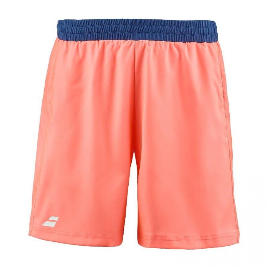 Short Babolat Play Naranja Azul Oscuro