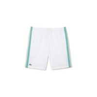 Short Lacoste Poliester Reciclado Blanco Verde