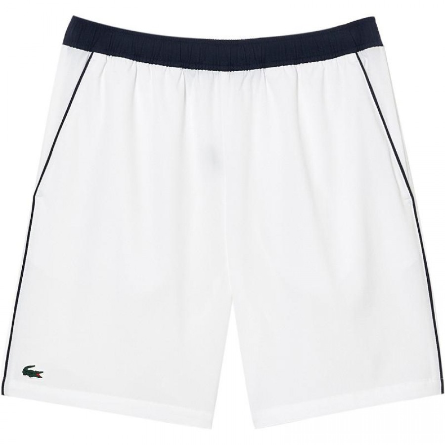 Short Lacoste Sport Elastico Blanco Marino