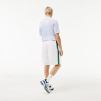 Short Lacoste Sport Rayas Laterales Blanco Verde