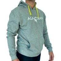 Sudadera Alacran Team Gris Amarillo Fluor