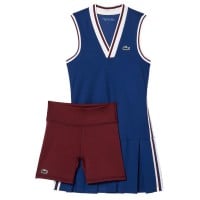 Lacoste Sport Pique Navy Blue Burgundy Dress