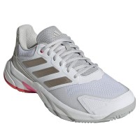 Zapatillas Adidas CourtJam Control 3 Blanco Plata Rojo Mujer