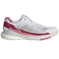 Zapatillas Adidas Crazyquick Boost Padel Blanco Plata Rosa Mujer