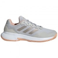 Zapatillas Adidas Gamecourt 2.0 Gris Metalizado Coral Mujer