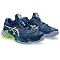 Baskets Asics Court FF 3 TERRE BATTUE Bleu Mako Blanc