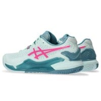 Zapatillas Asics Gel Resolution 9 Padel Menta Rosa Fluor Mujer