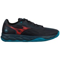 Mizuno Wave Enforce Court Padel Noir Bleu Rouge Baskets