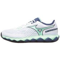 Mizuno Wave Enforce Tour 2 Terre Battue Blanc Vert Bleu Sneakers