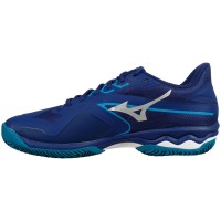 Mizuno Wave Exceed Light 2 terre battue bleu fonce blanc baskets