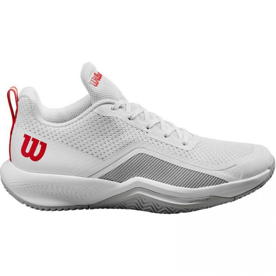 Zapatillas Wilson Rush Pro Lite Blanco Azul Perla Rojo Mujer